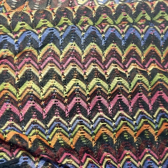 NWT Becca Carnavale Rainbow Sheer Woven Missoni Inspired Cover-Up Pants Large - Picture 14 of 16